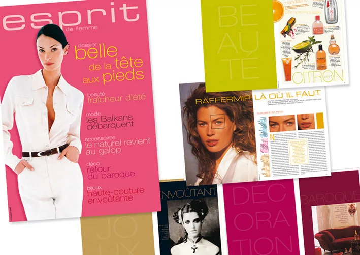 Magazine Esprit de femme, conception graphique Reylec